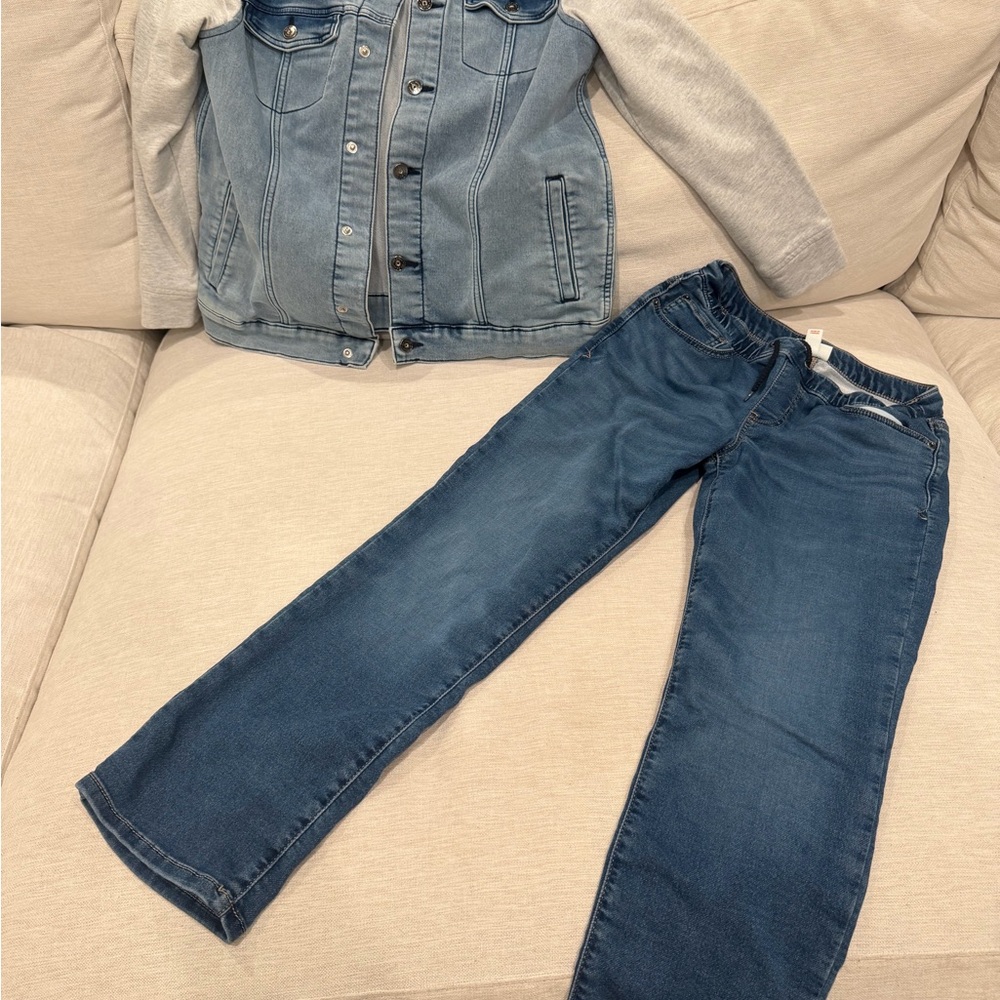 Cat & Jack Blue Denim Pants and Art Class Denim Jacket